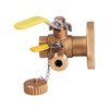 Everflow FIP Full Port Ball Valve with Cleanout and Flange, Brass 1-1/2" 895T112